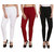 Meia Women Combo of 3 Black, Red & White Woollen Leggings