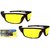 Night Vision Super Clear View AS SEEN ON TV Night Driving Glasses In Best Price (Yellow) (Set of 2)