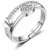 Om Jewells Rhodium Plated Adjustable Love Finger Ring with CZ Stones for Girls and Women FR1000906