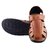 MyWalk Mens Leather Tan Velcro Formal  Sandal
