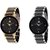 IIK collection black gold and black silver combo watch