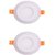 Galaxy 6 watt (3+3) LED Round Panel Light Ceiling POP Down Indoor Light LED 3D Effect Lighting (Double Color)White  Blu