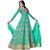 Beautiful Sea Green Heavy Bangalori Silk Long Anarkali Dress (Unstitched)