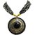 Muccasacra Forever Top Most Shiny Black Stone Hand Crafted Medallion Brass Necklace