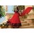 Clickedia Red Black Brasso Work Red Semi Stitched Long Anarkali Suit