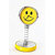 Smiley Spiral Mini Round Table/Desk/Shelf Clock And Car Dashboard (5 cm x 5 cm x 9.3 cm) Assorted Colors