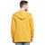 Wittrends Men's Mustard Solid Hooded Sweatshirt
