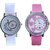 Glory Round Dial Pink  White pu Analog Watch For Women(Pack of 2)