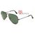 Ediotics Classic Greenish Aviator Style Designer Sunglasses for Men