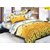 Luxmi Beautiful Butterfly Design 3D Double Bed Sheets With 2 Piilow covers - Yellow