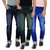 Spain Stylees Men's Multicolor Slim Fit Jeans (Pack of 3)