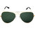 Imported Mens Green Uv Protected Full Rim Aviator Sunglasses