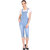 Manash Fashion Denim Slim Fit Ice Blue Dungaree For Women