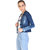 Manash Fashion Denim Comfort Fit Blue Jacket For Women
