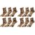 Stylish Look Wollen Women Printed Ankle Length Skin Color Socks - 12 Pair GS-194