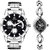 ADAMO Designer Couple Combo Wrist Watch 107-327SM02