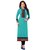 SUMMER Special Blue color indo cotton semi stiched kurti by Omstar Fashion