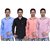 COMBO OF 4 Men'S Multicolor Regular Fit Casual ShirtS