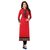 SUMMER Special Red color indo cotton semi stiched kurti by Omstar Fashion