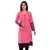 Summer Special Pink color indo cotton semi stiched Printed Full Sleeves kurti by Omstar Fashion