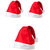Christmas Pack of 3 Red Santa Cap
