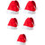 Christmas Pack of 5 Red Santa Cap