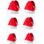 Christmas Pack of 6 Red Santa Cap