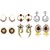 KSHITIJ JEWELS COMBO OF 6 Pairs of Earrings  and 1 BraceletCN051