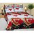 Aashish collection Premium Quality 3D Double Bedsheet Set Velentine Flower