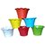 Blossom Flower Pots, Planters In Multi Color ( 8 Inch Pack Of 6) Made In India