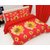 Aashish collection  Premium Quality 3D Double Bedsheet Set  Red Flower