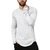 PAUSE Grey Solid Cotton Round Neck Slim Fit Long Sleeve Men's T-Shirt