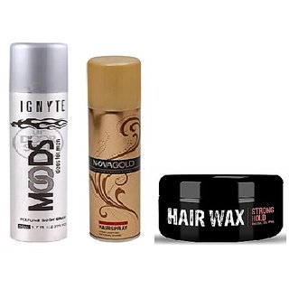 Men's Hairdo Combo Deodorant + Hair Spray + Hair WAX