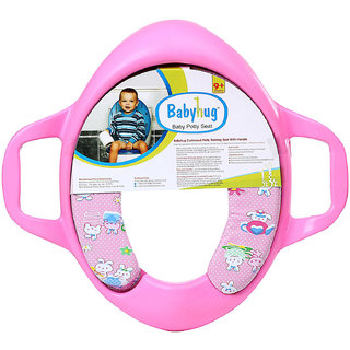 Babyhug Soft Cushioned Baby Potty Seat Rainbow Print- Green & Blue