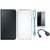 J7 Max Stylish Cover with Silicon Back Cover, Tempered Glass, USB LED Light and OTG Cable