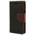 BS Mercury Goospery Fancy Diary Wallet Flip Cover for Gionee X1S  - BlacK  Brown