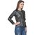 Raabta Fashion Biker Black Faux Leather Jacket