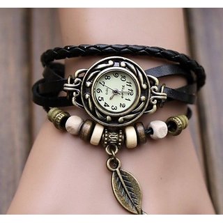 Women Leather Vintage Bracelet Watch New Style Funky Woman Watch RED BUTTERFLY