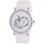 Bhavyam Sales Glory White New style Peacock Dial Fancy Collection PU Analog Watch - For Women