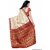 Meia Red Art Silk Embellished Saree With Blouse