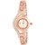 Meia Round Dial Rose Gold Metal Strap Analog Watch For Women