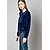 Rosella Semi winter Navy Blue Velvet Jacket