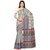 Triveni White Georgette Printed Saree With Blouse