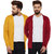 Combo of Wittrends Men's Cotton Blend Shawl Neck Mustard & Maroon Cardigan Shrug with Side Pockets
