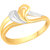 VK Jewels Leaf with Heart Gold and Rhodium Plated Alloy Ring for Women & Girls [VKFR2582G8]