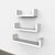 Onlineshoppee Wooden  Wall Decor Designer Wall Shelf Pack of 3 Color-White
