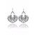 Meia Rhodium Plated Afghani Dangler Earrings -1311014a 