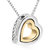 Om Jewells Crystal Jewellery Classic Two Tone Heart in Heart Pendant Necklace with Chain PD1000834