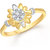 VK Jewels Sunshine Gold and Rhodium Plated Alloy Ring for Women & Girls Made With Cubic Zirconia- FR2195G [VKFR2195G8]