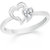 VK Jewels Dual Heart Rhodium Plated Alloy Ring for Women & Girls Made With Cubic Zirconia- FR2269R [VKFR2269R8]